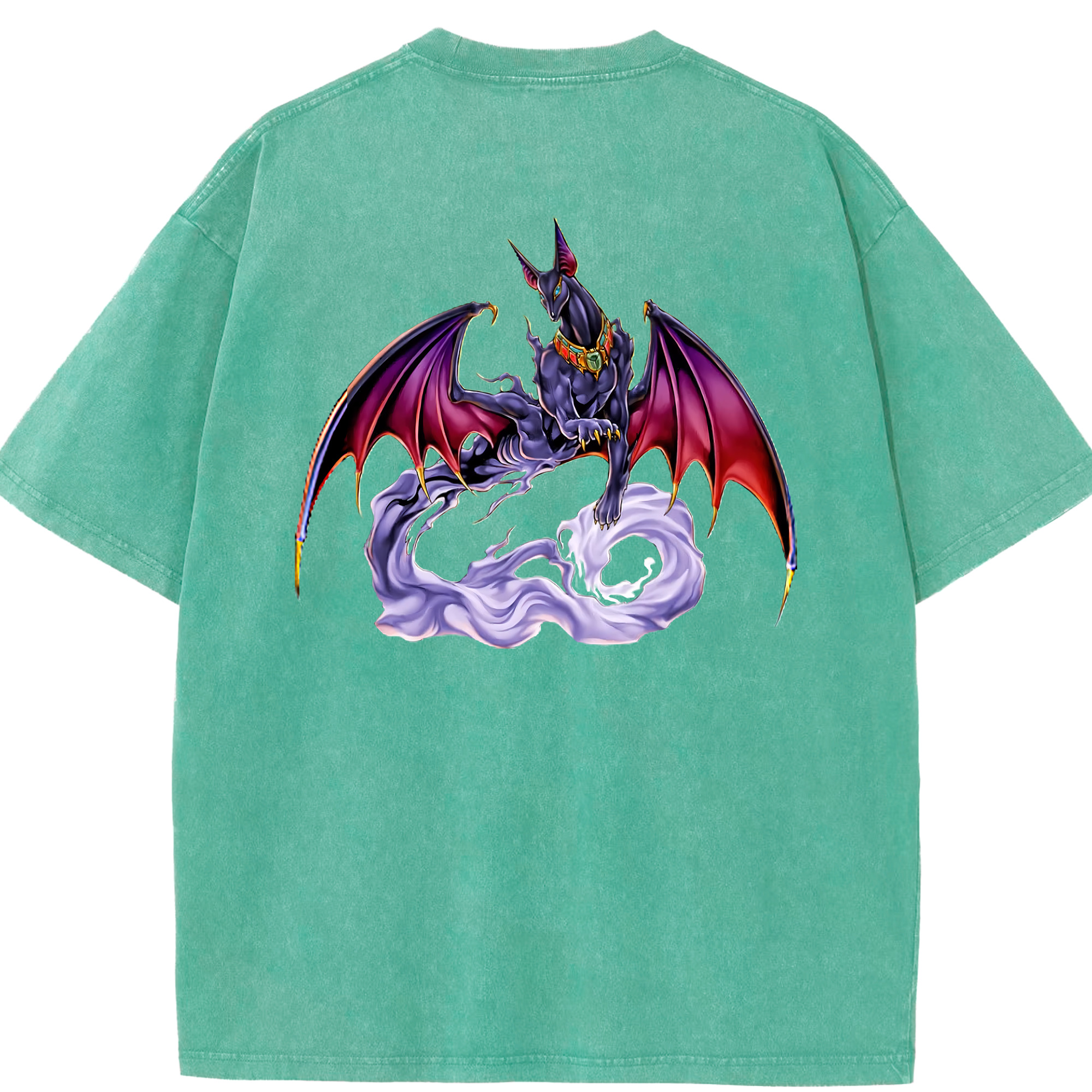 （画像用） 遊☆戯☆王 Yu-Gi-Oh! 綿100% ヴィンテージ風 半袖Tシャツ（背面プリント）